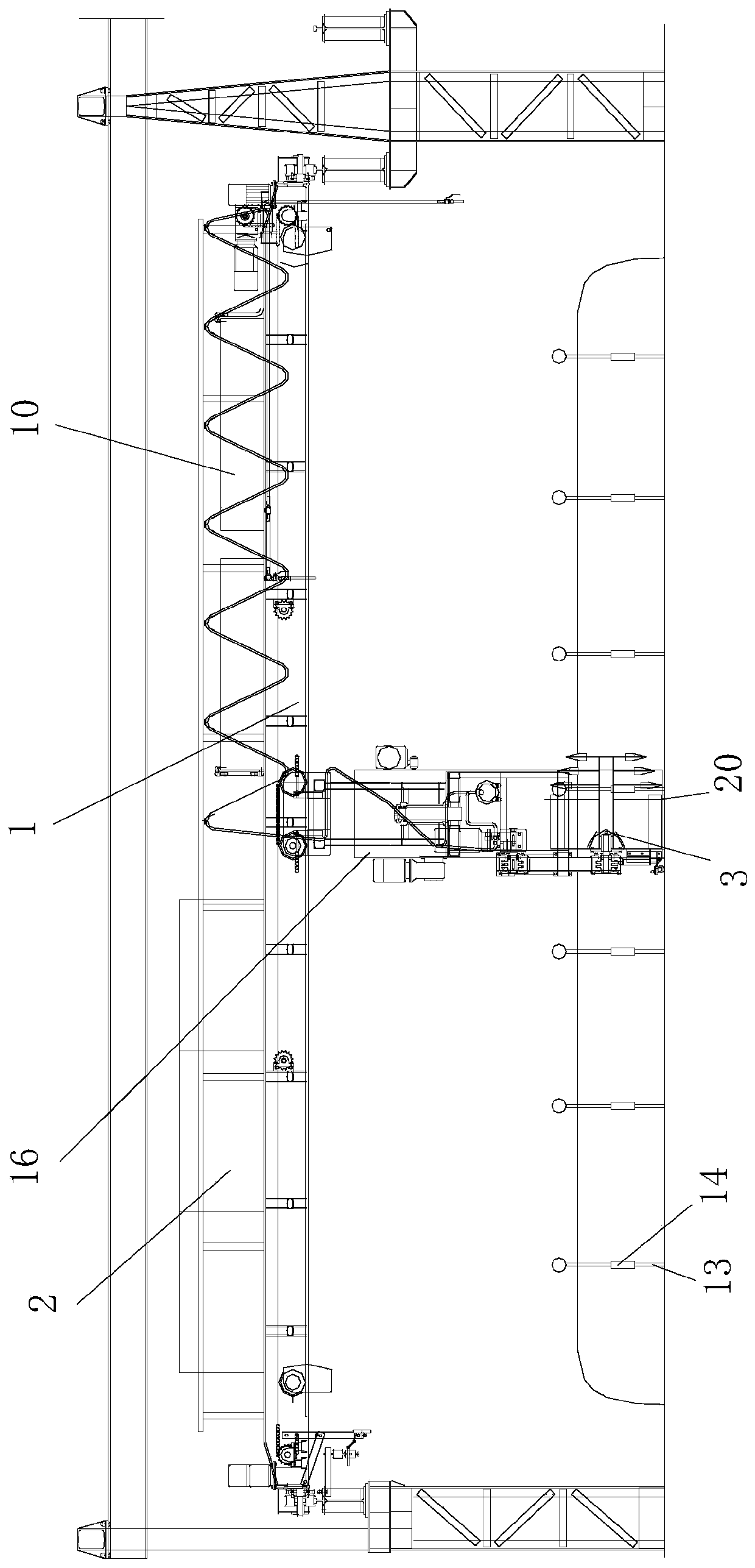 Tea pile turning system and control method thereof