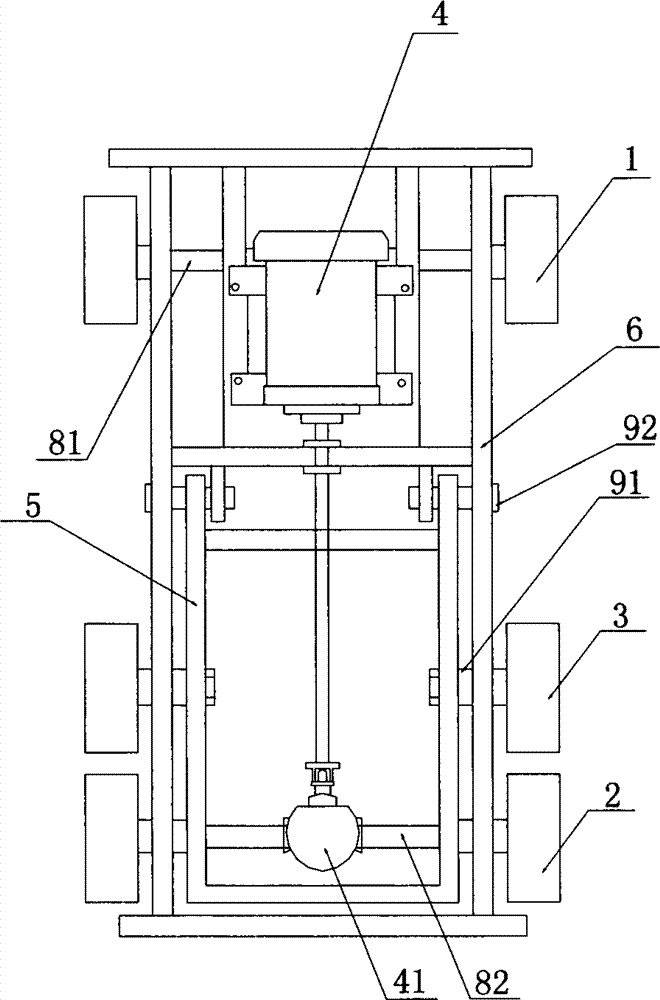 Pure electric vehicle with built-in traction power supply towing device