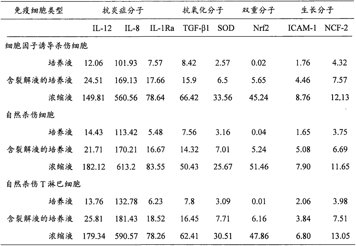 Preparation method and product of biological beauty raw material derived from immune cells