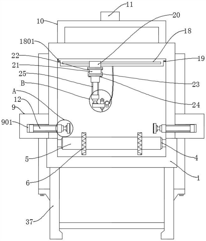 Surface spraying device for metal copper surface coating