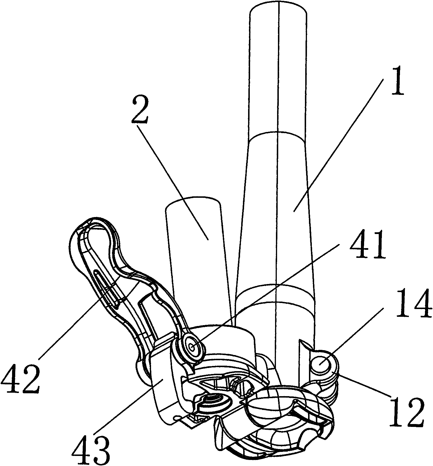 Modified fixing mechanism of riser and front fork vertical bar