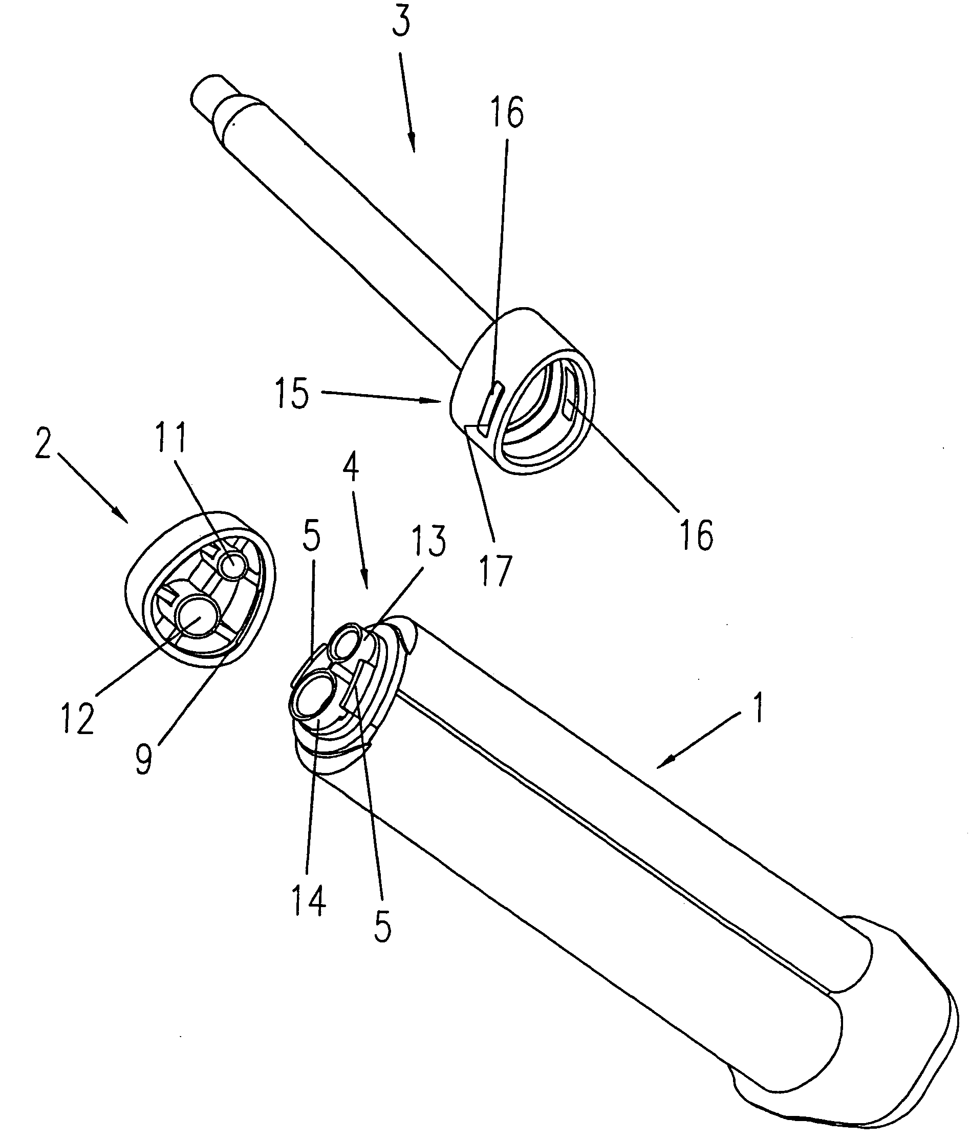 Dispensing Assembly Including a Syringe or Cartridge, a Closing Cap, and a Mixer
