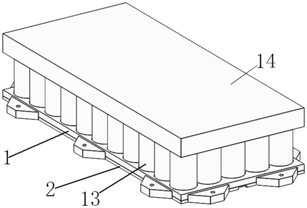 Thermal control structure and storage battery structure comprising same