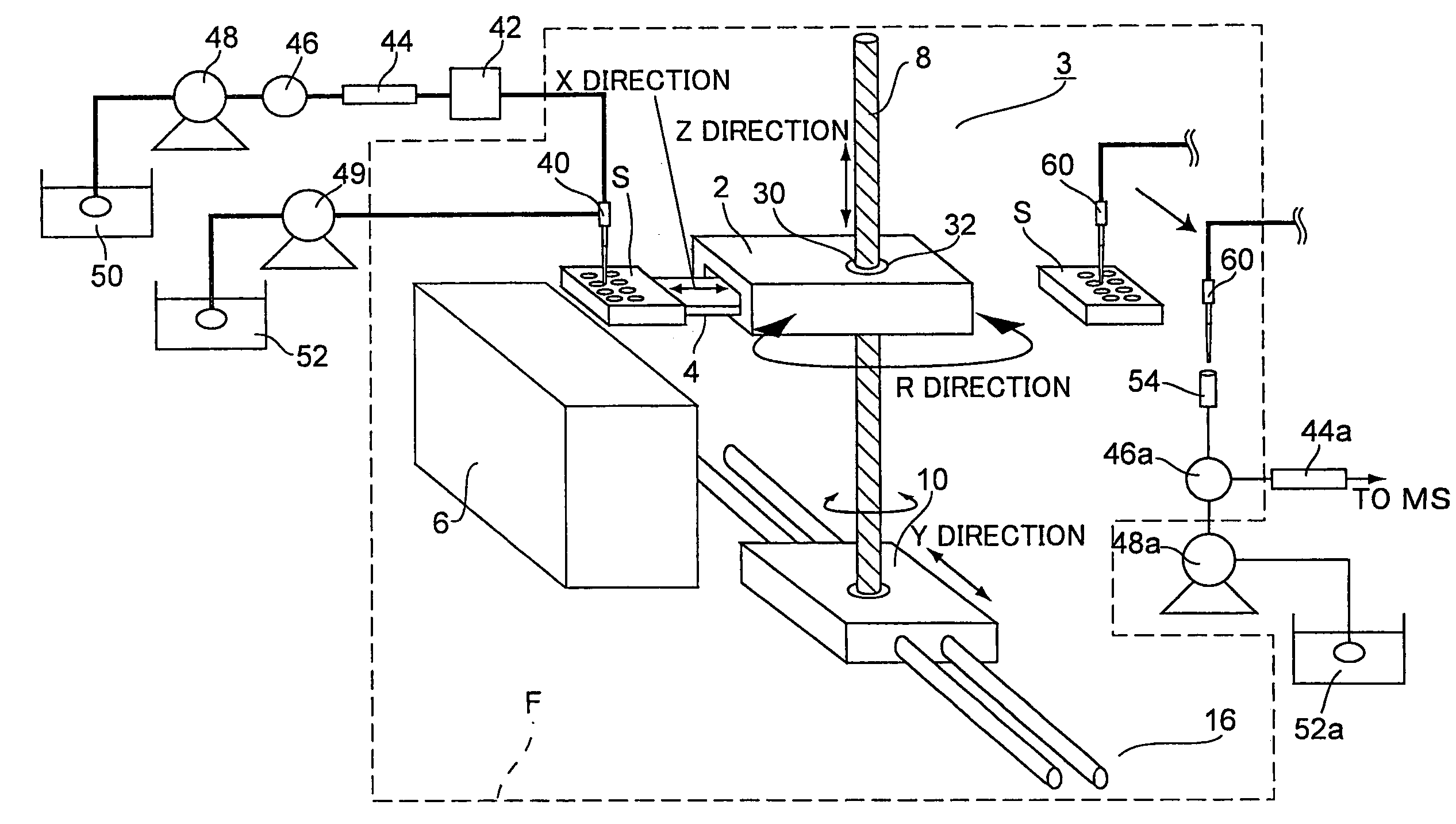 Fractionating/collecting device of liquid chromatograph