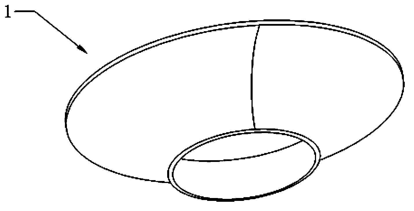 Design method of light reflection cup of large-angle LED (Light Emitting Diode) bulb lamp