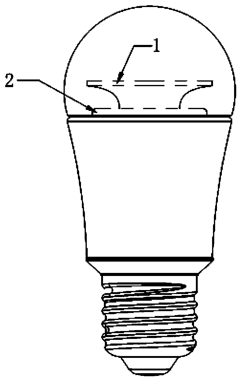 Design method of light reflection cup of large-angle LED (Light Emitting Diode) bulb lamp