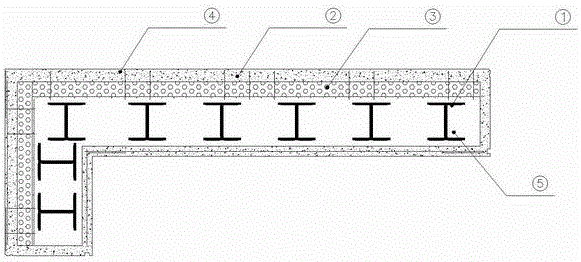 Prefabricated formwork built-in type steel reinforced concrete wall