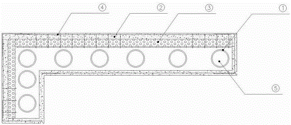 Prefabricated formwork built-in type steel reinforced concrete wall