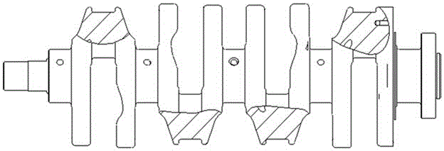 A gasoline engine crankshaft