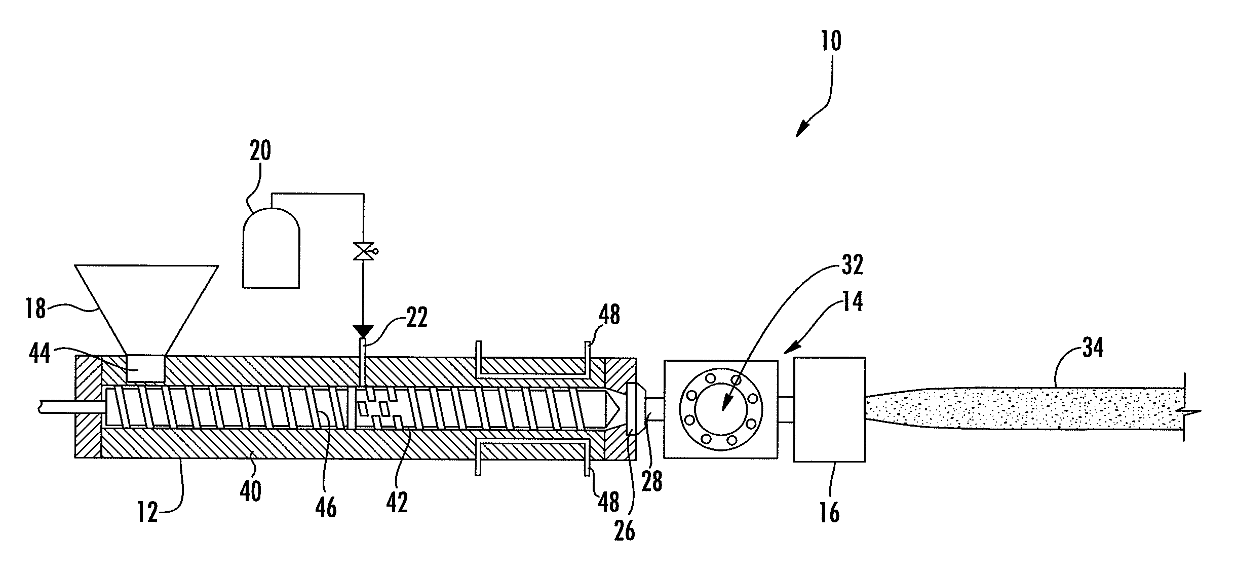 Apparatus and Method for Preparing a UV-Induced Crosslinked Foam