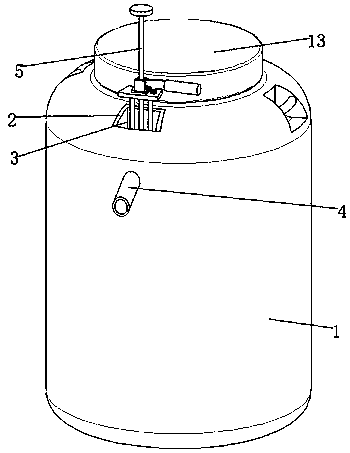 An easily accessible emulsifier storage tank