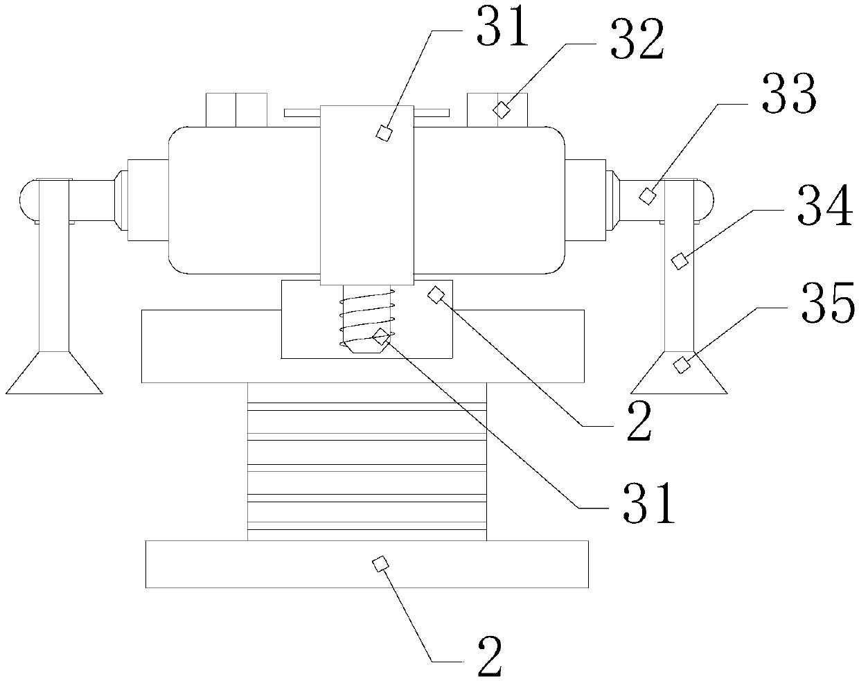 Line deviation preventing structure for steel bar straightening equipment