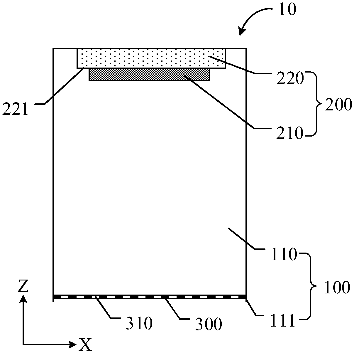 Crystal oscillator probe structure and evaporation plating device