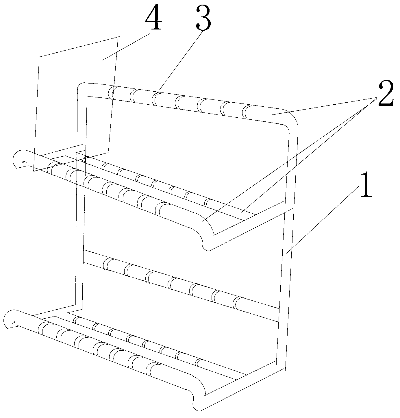 Glass transporting frame used for solar cell preparation