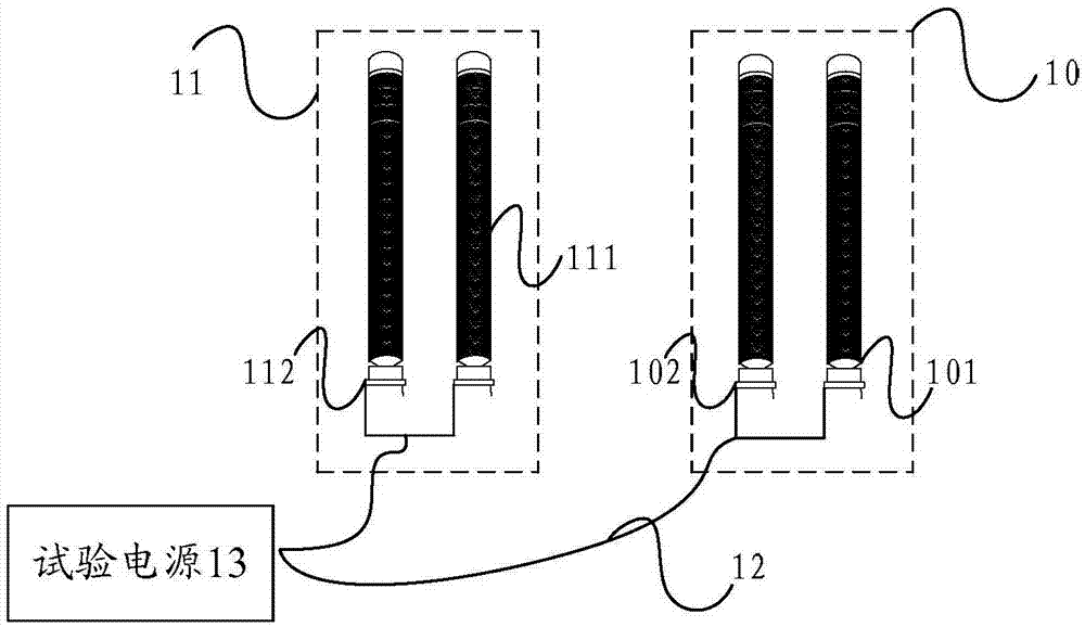 High voltage test circuit and connection method thereof