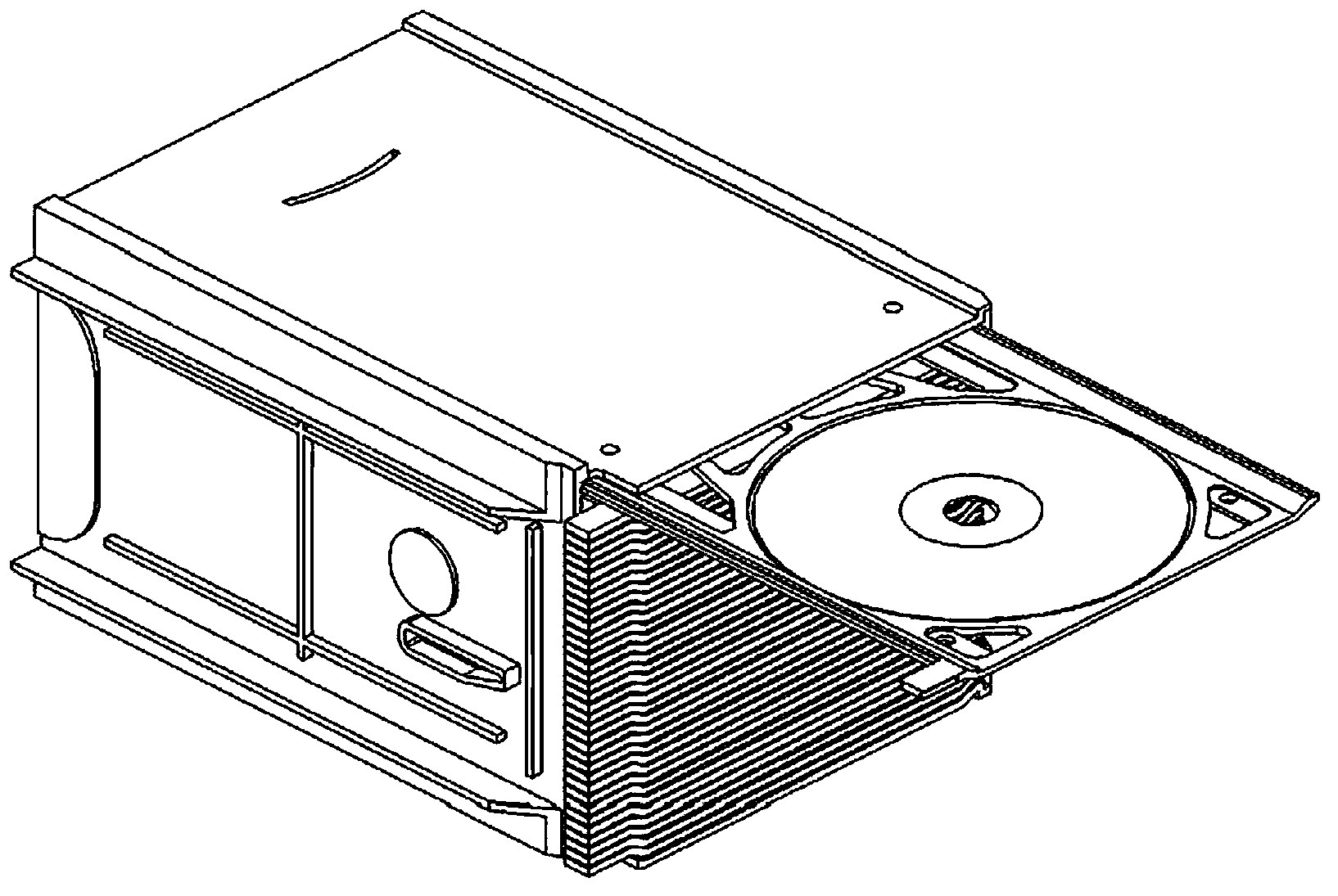 Optical disk library and random grabbing method for multiple directly laminated optical disks of optical disk library