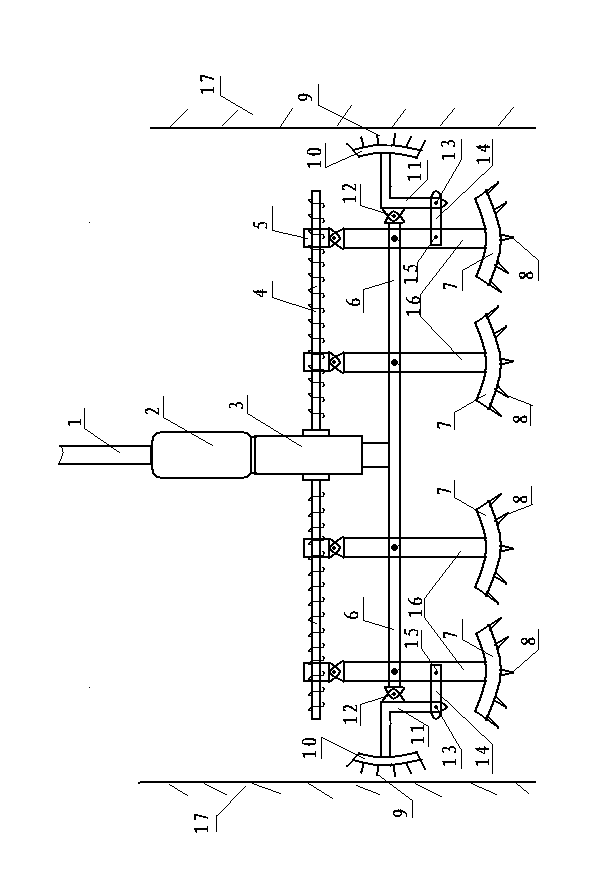 Wall brushing device of double-screw grooving machine