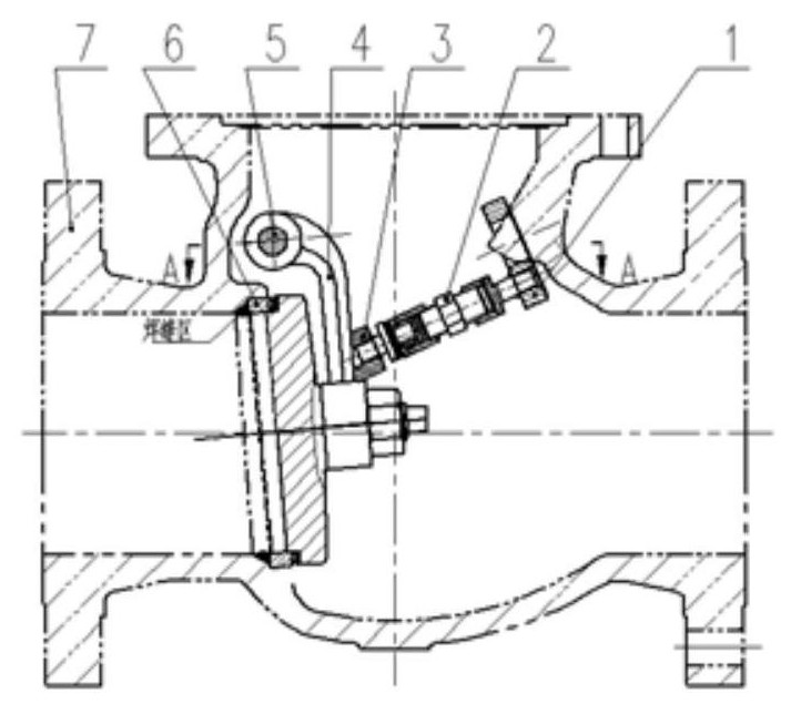 Pressing tool for welding valve seat of swing check valve