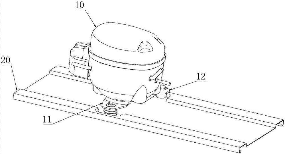 Compressor mounting assembly and refrigeration appliance