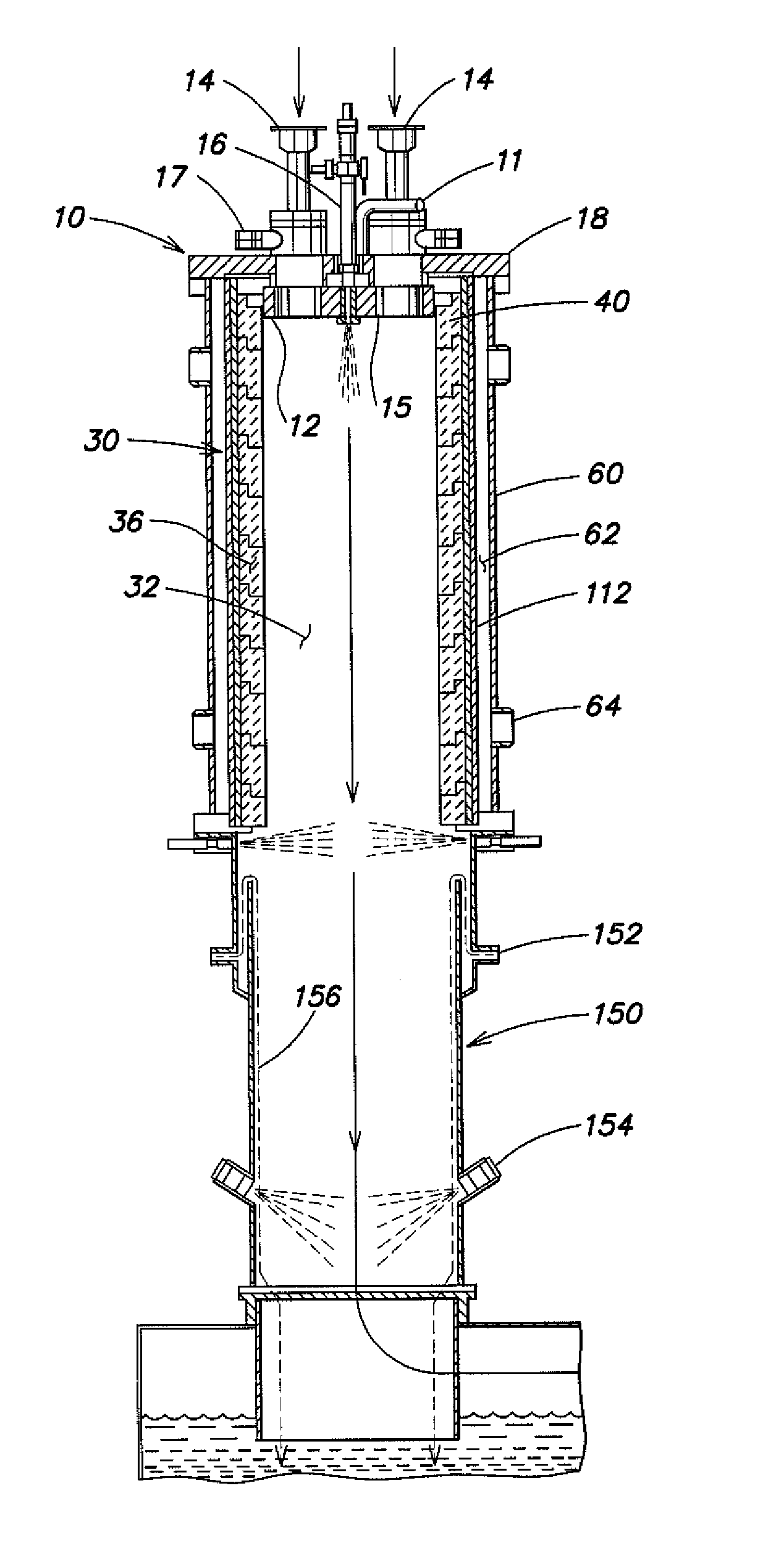 Methods and apparatus for manufacturing a process abatement reactor