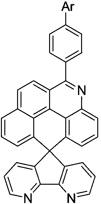 OLED material containing naphthophenanthridine structure, and applications thereof