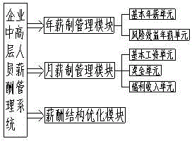 System for managing salary of middle and high-level personnel in enterprise