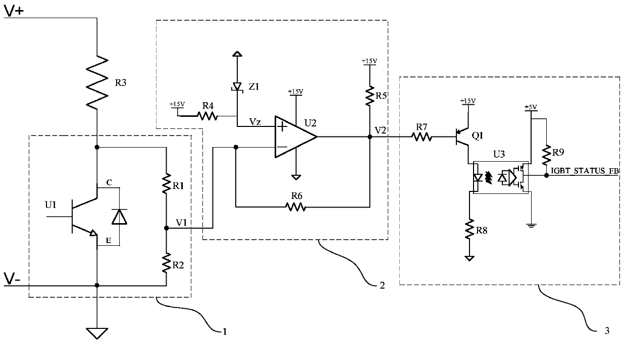 igbt state detection circuit and igbt state detection method