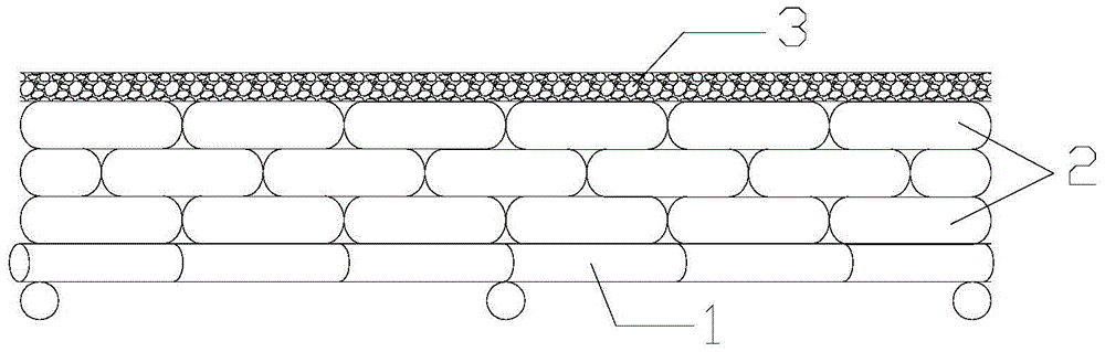 A method for treating saturated over-wet soil foundation in pre-drilling engineering with graded construction slag geobags