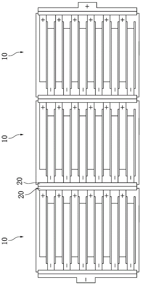 Series-connection structure of square battery and square nickel-hydrogen battery