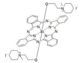 Silicon phthalocyanine axially bonded with piperidine or morpholine derivative with ester bond