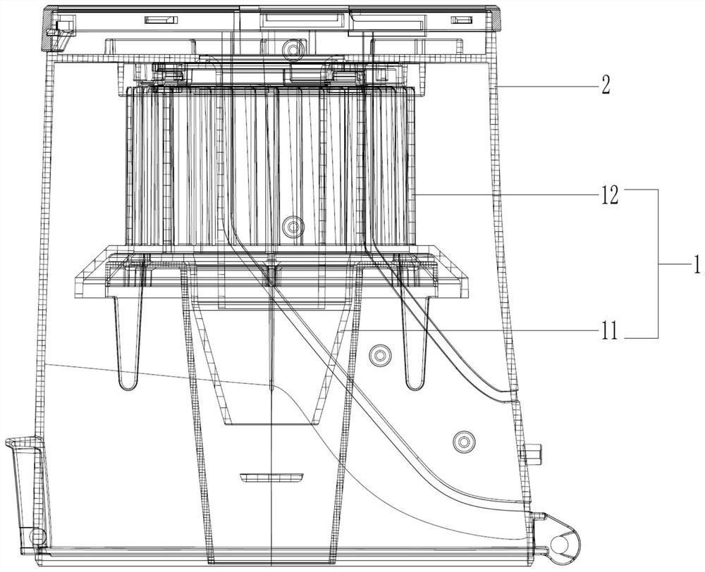 Separator mounting structure of dust collector