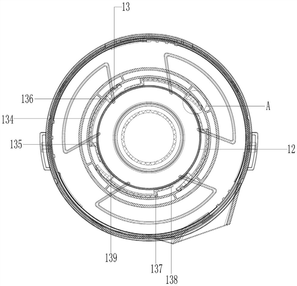 Separator mounting structure of dust collector