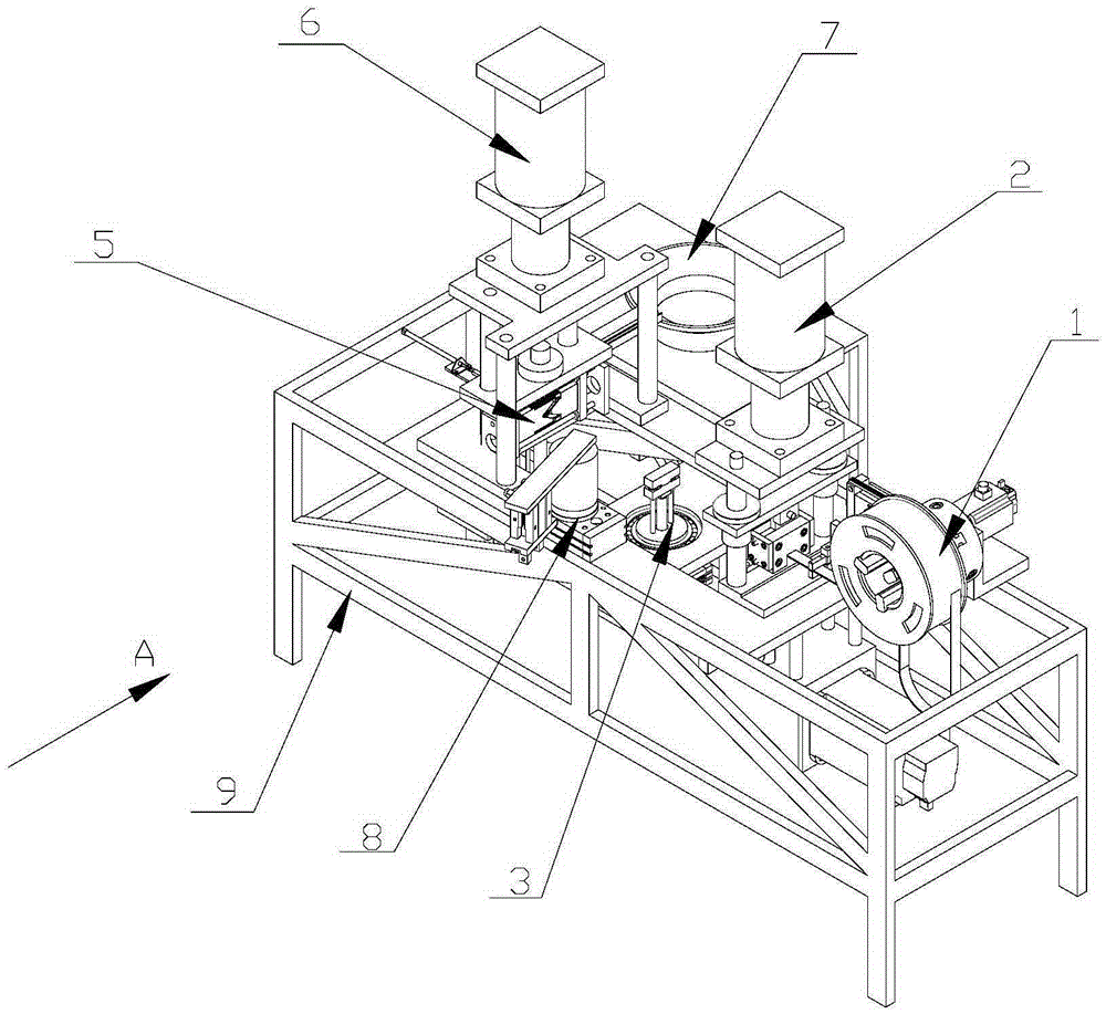 Automatic wire cutting and pressing machine for flat braided wire