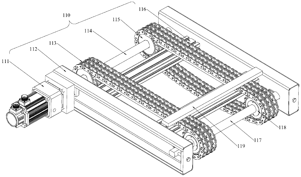 On-line cutting and stacking device for manufacturing prefabricated plates from industrial solid wastes
