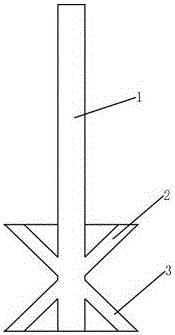 X-shaped anti-floating uplift pile