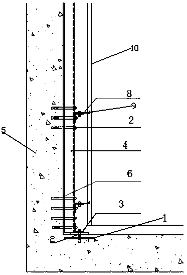 Assembly-type base layer keel steel frame