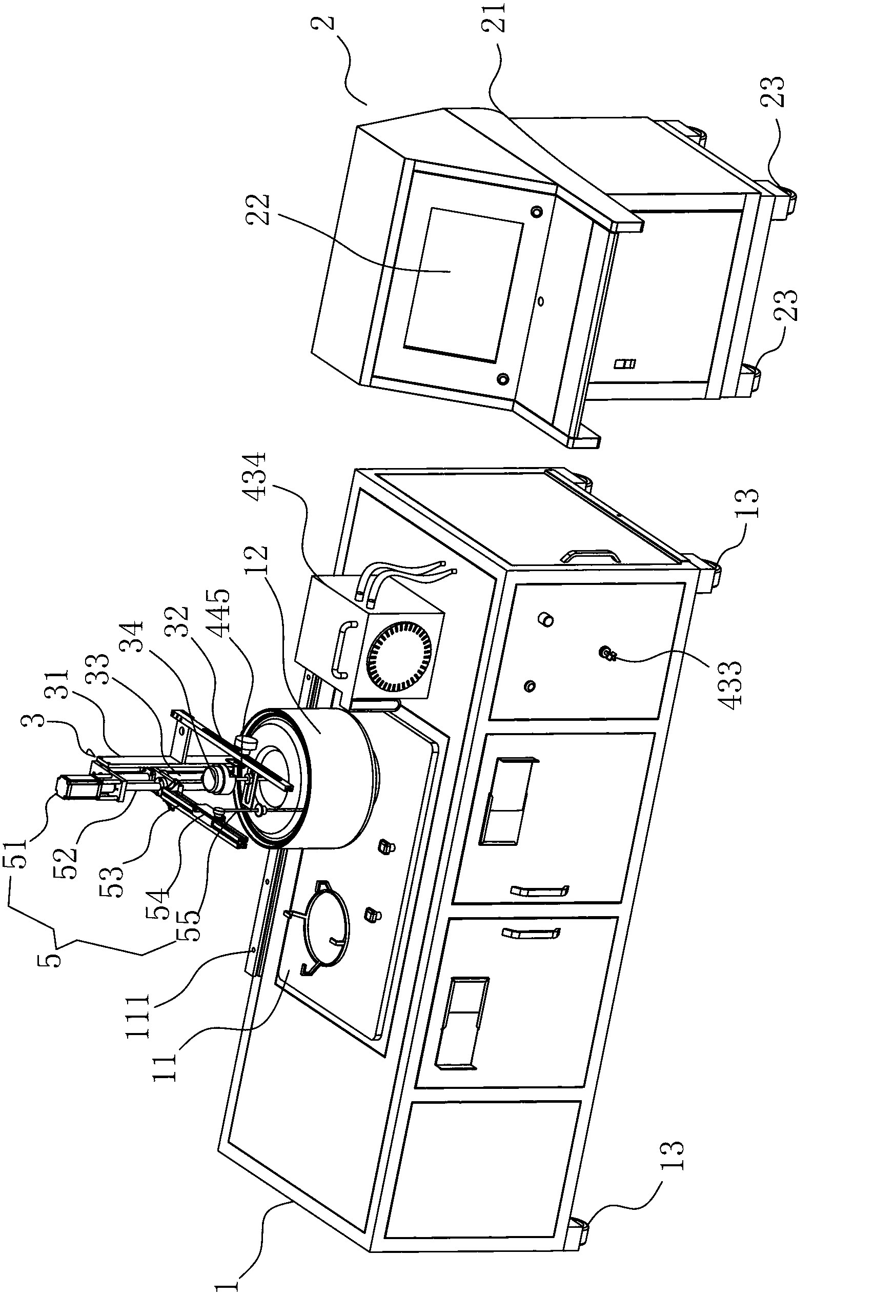 Automatic control test device of gas cooker