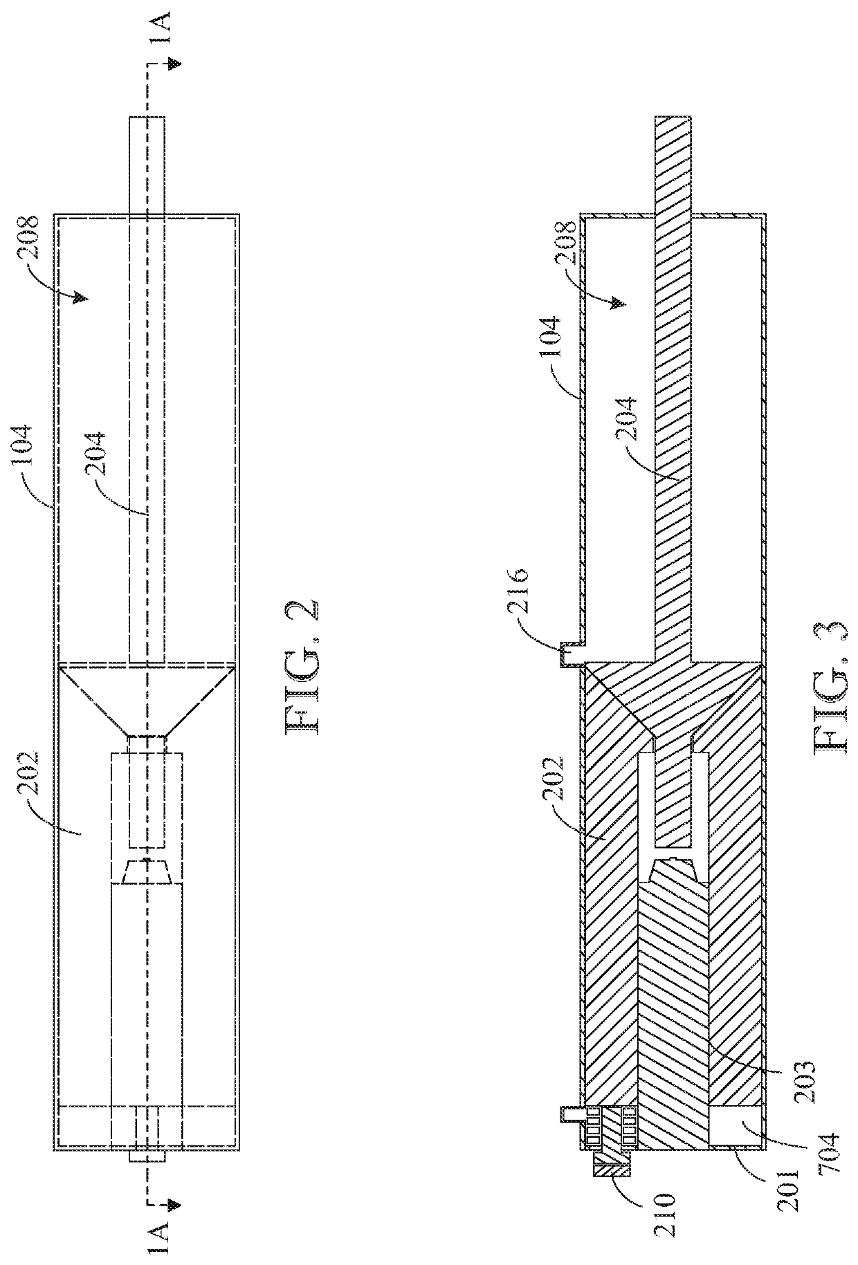 Four stroke relative motion cylinder with dedicated compression space