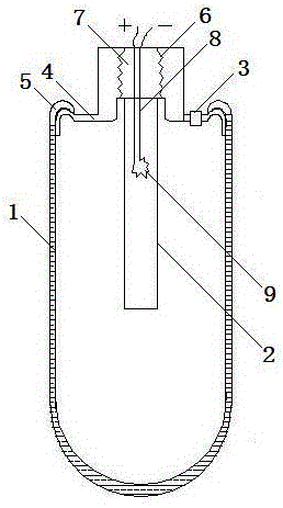One-time composite structure gas blaster and manufacturing method thereof