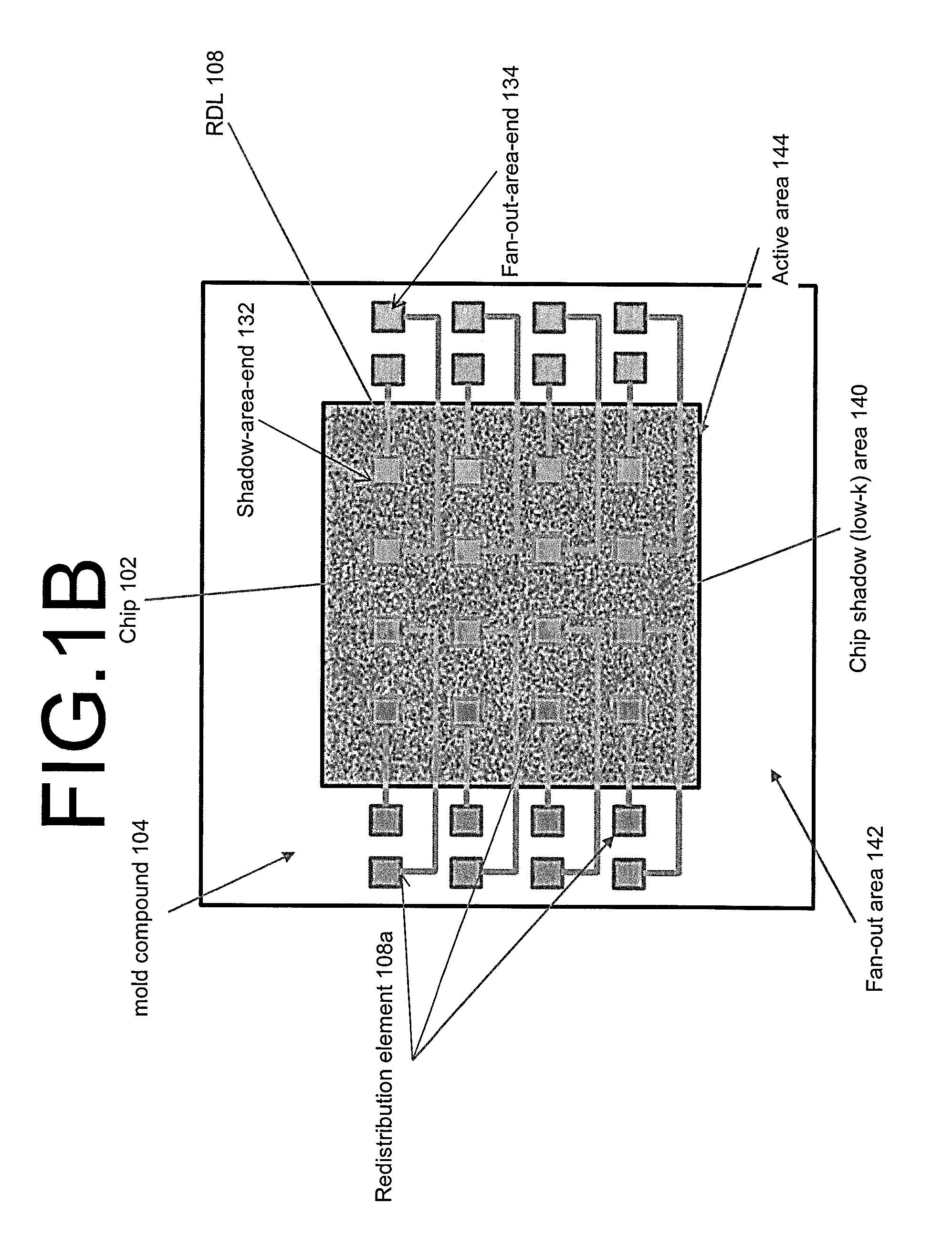 Semiconductor device with chip having low-k-layers