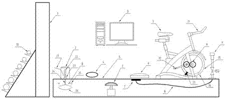 Dumbbell-available physical fitness device controlled by computer