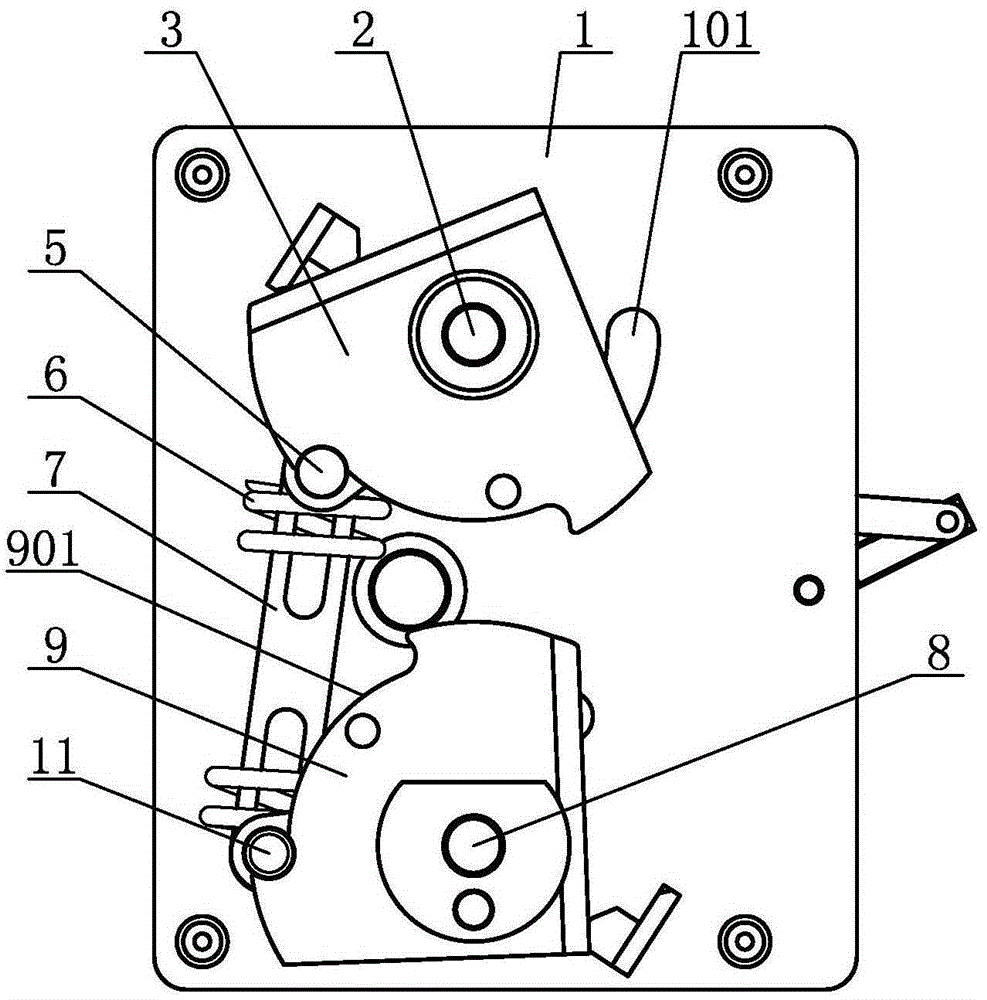 Operating mechanism and operating method of three-station mutual prevention and interlocking structure