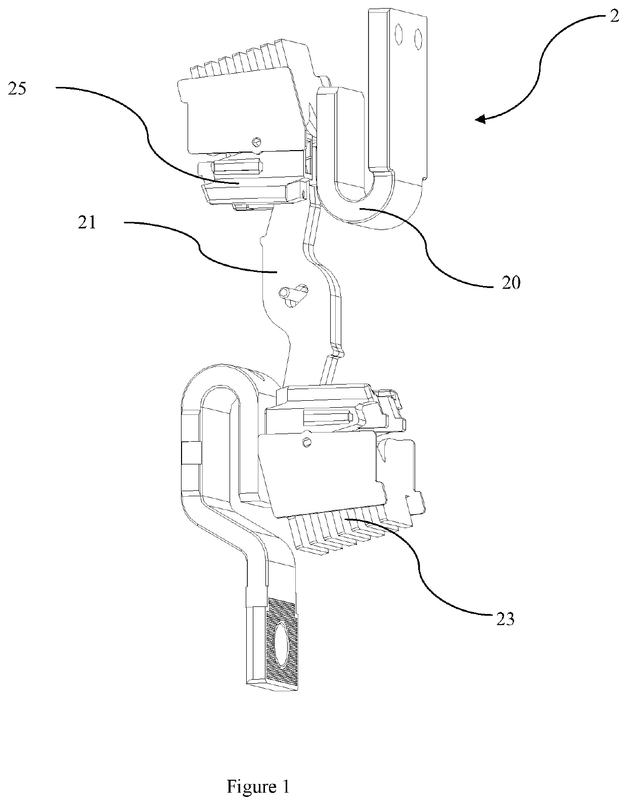 Electrode for a circuit breaker and the circuit breaker