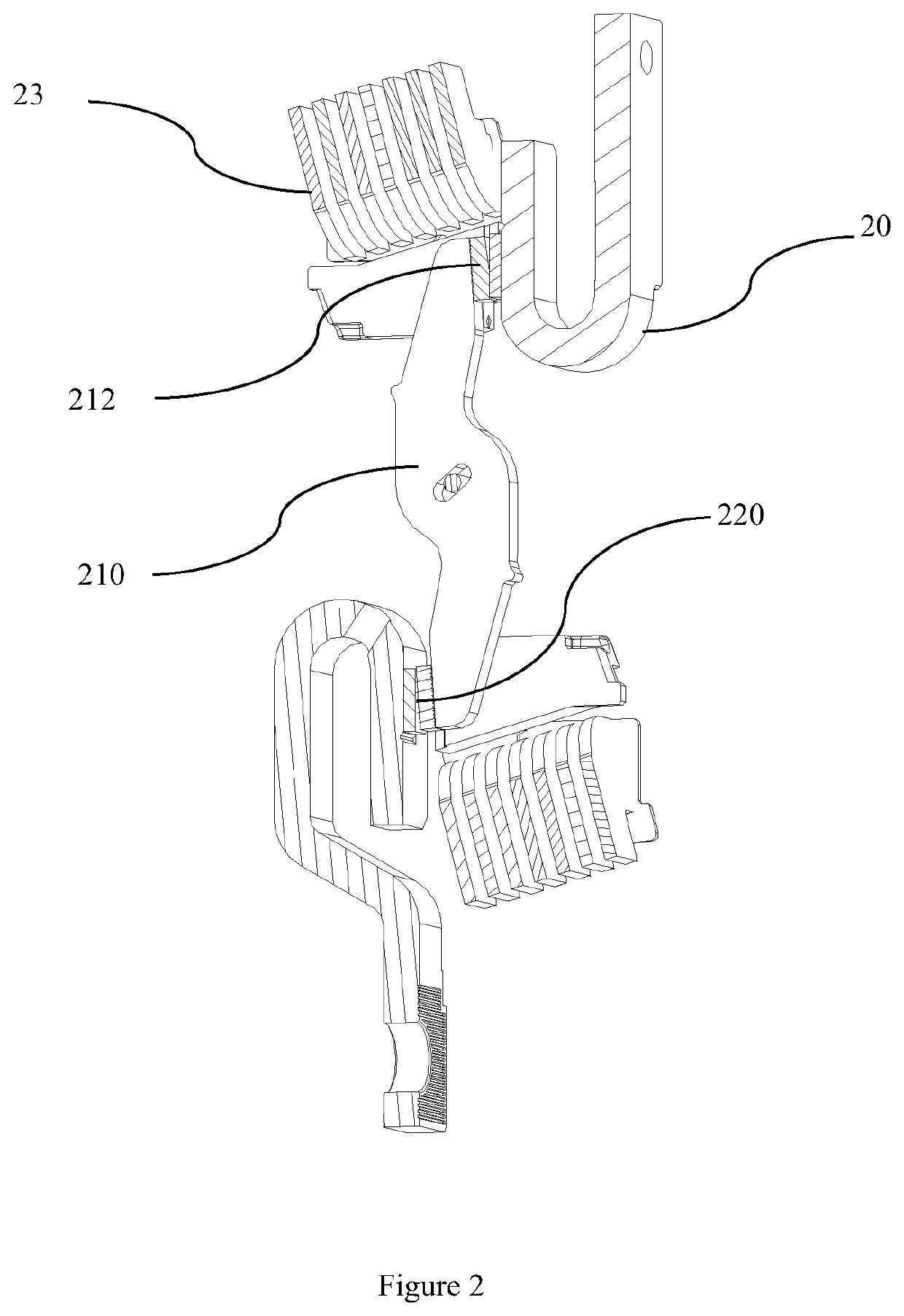 Electrode for a circuit breaker and the circuit breaker