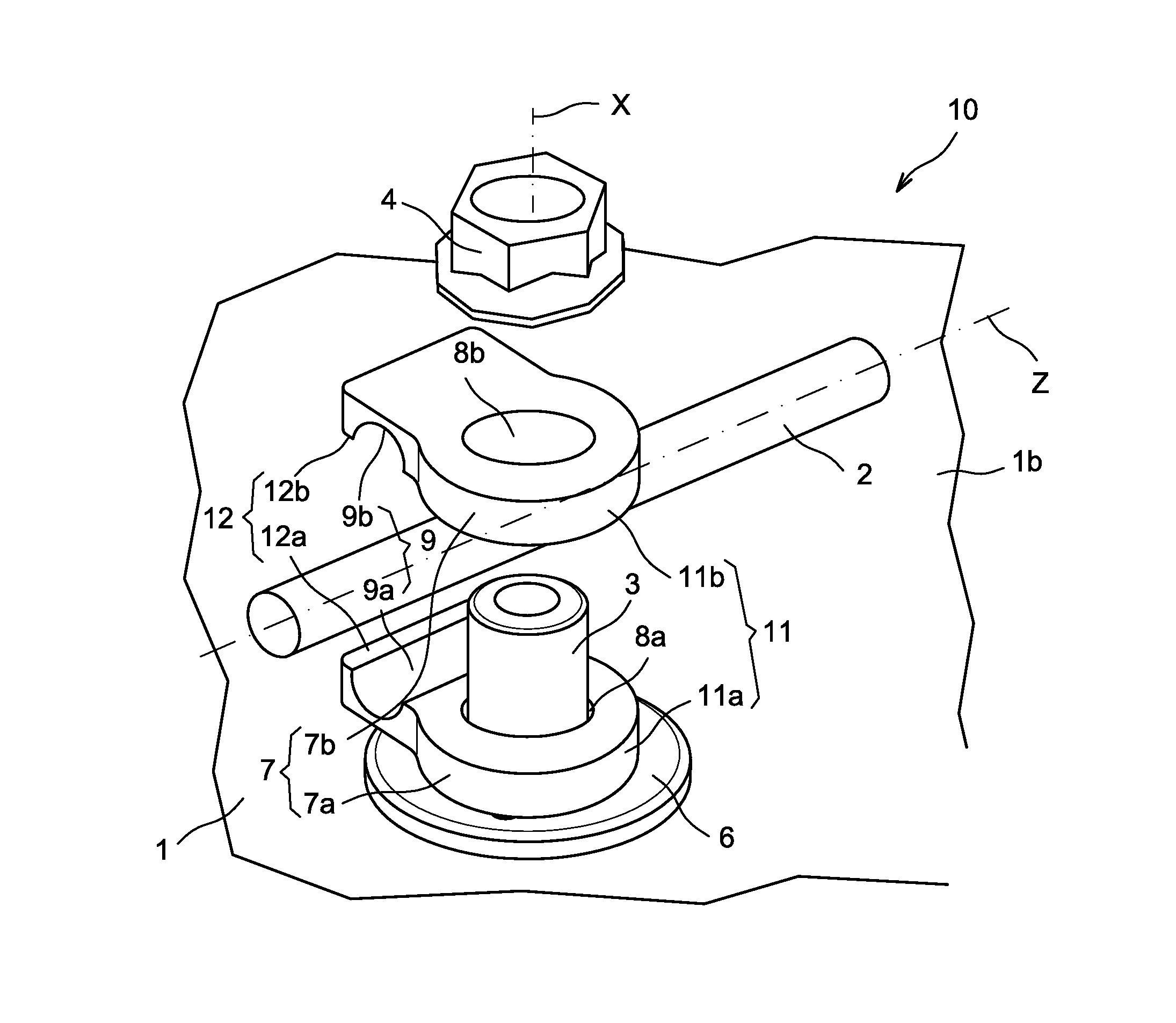 Lightning conductor system comprising a lightning conductor strip mounted in an offset manner