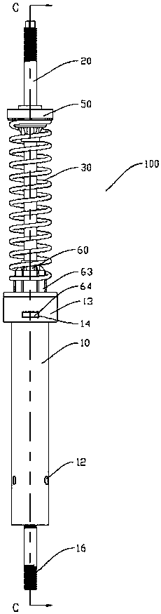 Shock absorber of washing machine and washing machine provided with same