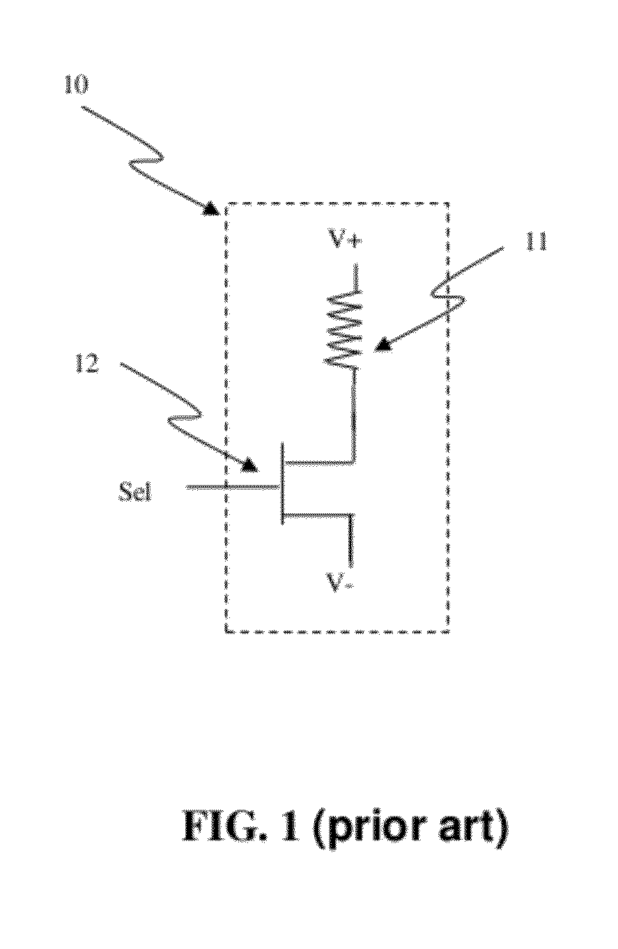 Memory devices using a plurality of diodes as program selectors for memory cells