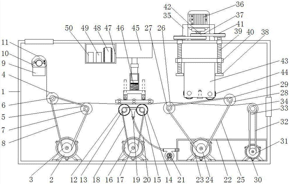 Sueding device for textiles