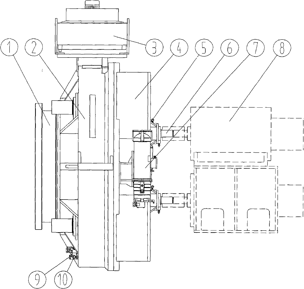 Combined semi-directly driven wind-powered speed increasing box