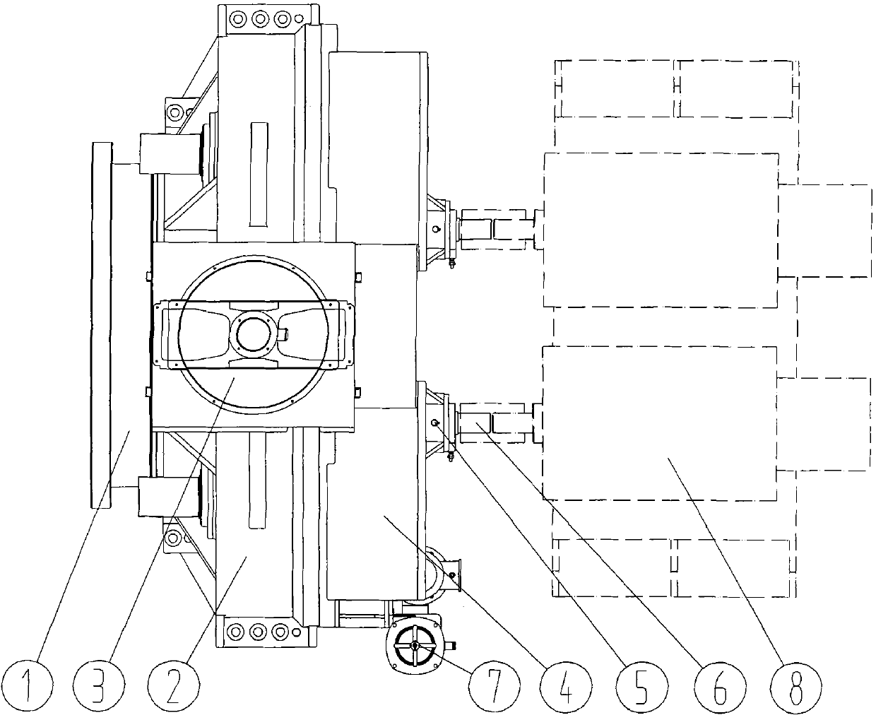 Combined semi-directly driven wind-powered speed increasing box